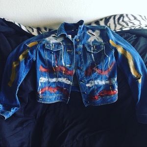 Custom design gap denim jacket